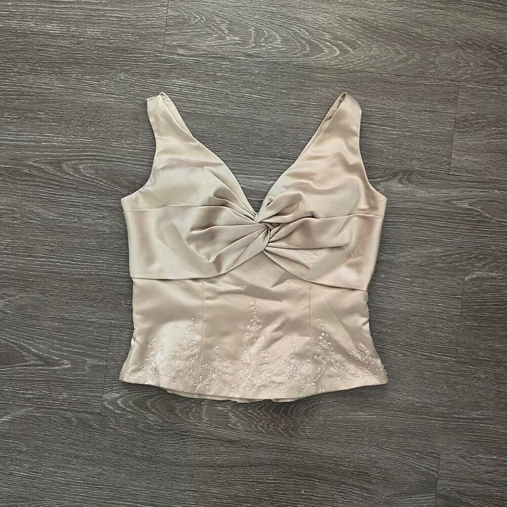 Vintage 90s impression sequin embroidered top